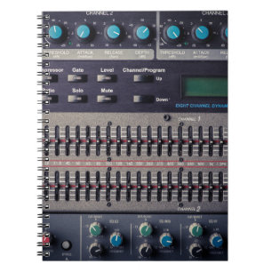 Viele Tasten Sound Mixer Studio Notizblock