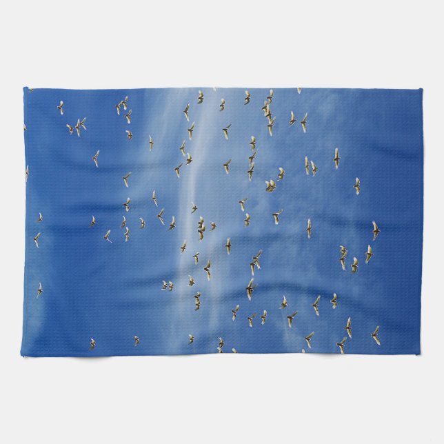 Viele Vögel Geschirrtuch (Horizontal)