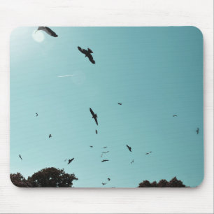 Viele Vögel und ein Kontrastmittel Mousepad