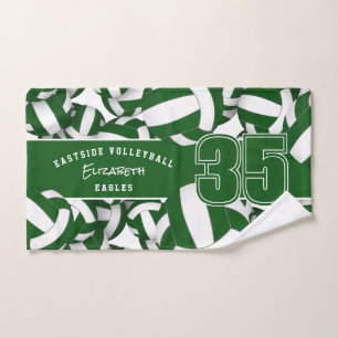 Viele Volleyballs Teamgeist Geschenke grün weiß Handtuch