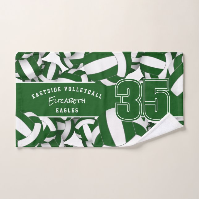 Viele Volleyballs Teamgeist Geschenke grün weiß Handtuch (Handtuch)