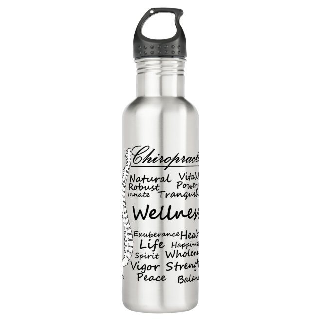Viele Weisen, "Chiropraktik-" Edelstahlflasche (Vorderseite)