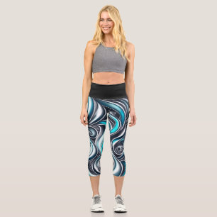 Viele Wirbel Paint Pour Design Capri Leggings