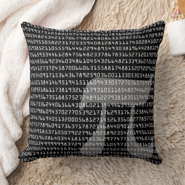 Viele Ziffern der mathematischen Konstanten der Pi Kissen (Decke)