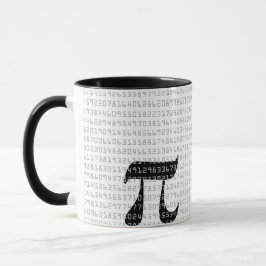 Viele Ziffern der mathematischen Konstanten der Pi Tasse