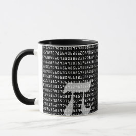 Viele Ziffern der mathematischen Konstanten der Pi Tasse