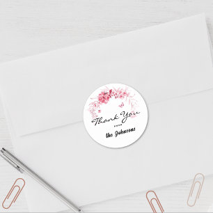 Vielen Dank, 1.5-in Pink Envy oder Dusche Gefallen Runder Aufkleber