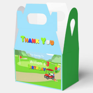 Vielen Dank, 3. Geburtstag Red Golf Cart Boy's Geschenkschachtel