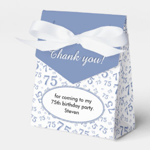 Vielen Dank, 75. Blau/Weiß Random Number Pattern Geschenkschachtel