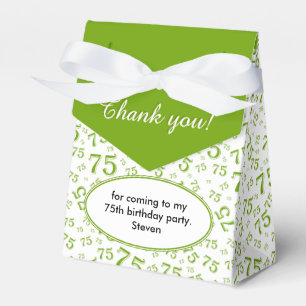Vielen Dank, 75. Grün/Weiß Random Number Pattern Geschenkschachtel