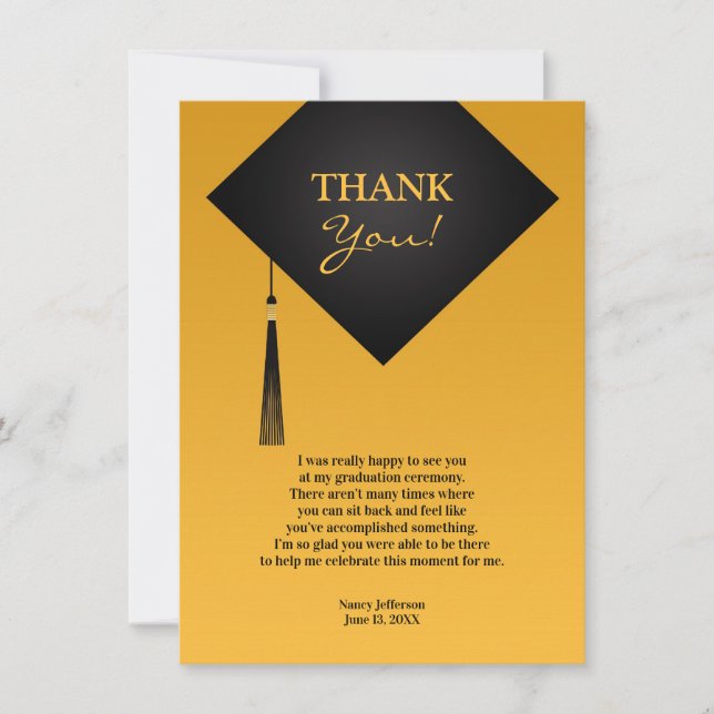 Vielen Dank, Abschluss Black Hat Einladung (Vorderseite)