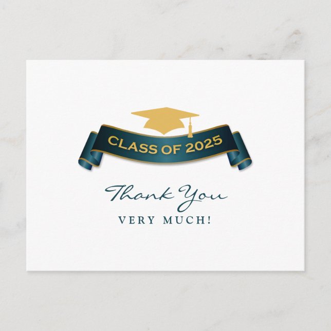 Vielen Dank Abschluss Class of 2025 Postcard Postkarte (Vorderseite)