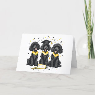 Vielen Dank Abschluss Standard Poodle Hunde Dankeskarte