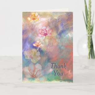 Vielen Dank Abstrakte Farbe und Blume Karte
