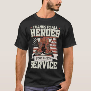 Vielen Dank an alle Helden für ihre Dienstveterane T-Shirt