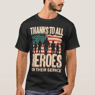 Vielen Dank an alle Helden für ihre Dienstveterane T-Shirt
