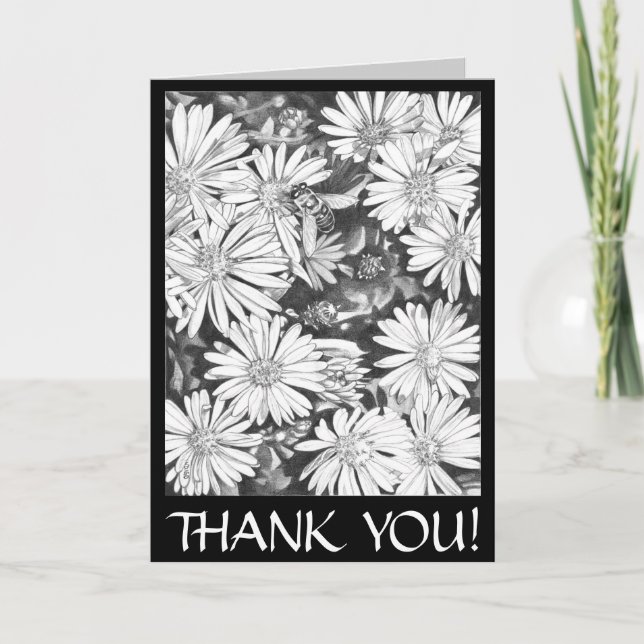 Vielen Dank an Art Card Wildblume Custom Grußkarte Dankeskarte (Vorderseite)