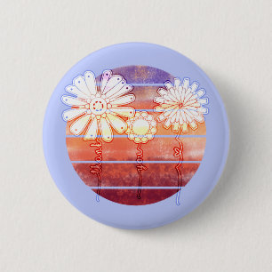 Vielen Dank an Blume bei Sunset - Light Blue Button