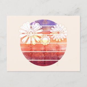 Vielen Dank an Blume bei Sunset - Light Orange Postkarte