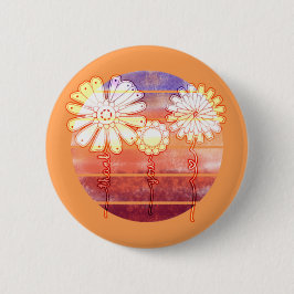 Vielen Dank an Blume bei Sunset - Orange Button