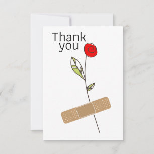Vielen Dank an Blume und Plakat für Krankenpfleger Dankeskarte