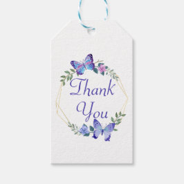 Vielen Dank an Butterflies Blue Butterfly Floral D Geschenkanhänger