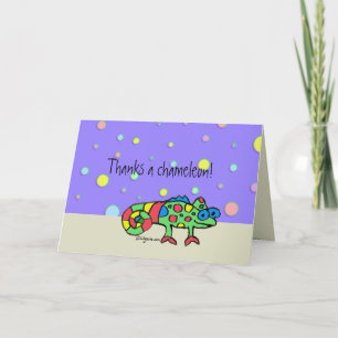 Vielen Dank an Chameleon Lila Dots Dankeskarte