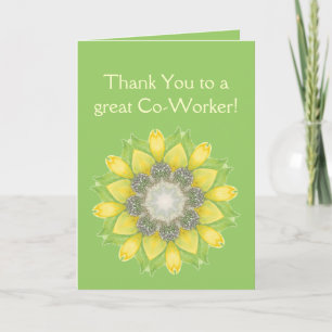 Vielen Dank an Co-Worker Custom Flower Garden Flor Dankeskarte