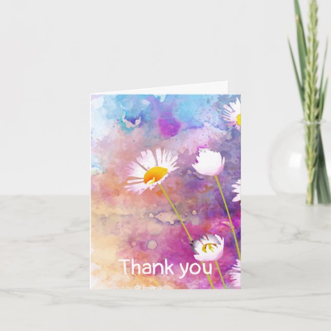 Vielen Dank an Daisy Garden Blume Dankeskarte (Vorderseite)