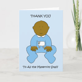 Vielen Dank an den Babyjungen von Maternity Staff Dankeskarte