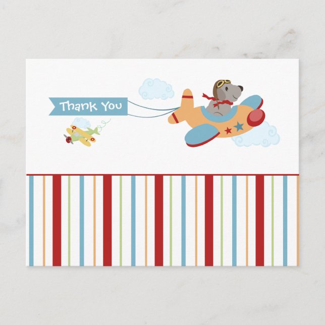 Vielen Dank an den Flughundepiloten auf Postkarte (Vorderseite)