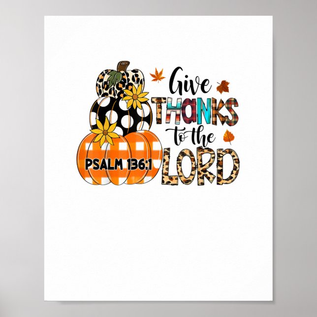 VIELEN DANK AN DEN HERRLICHEN Christlichen Ernteda Poster (Vorne)