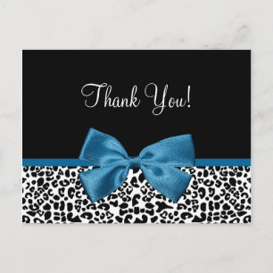 Vielen Dank an den modernen Leopard Mykonos Blue R Postkarte