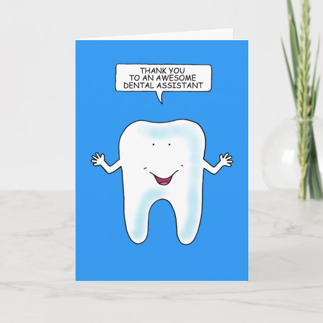 Vielen Dank an Dental Assistant Karte (Vorderseite)
