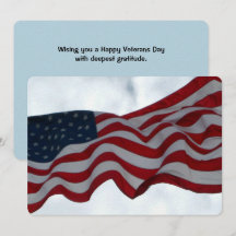 Vielen Dank an die amerikanische Flag Veterans Day