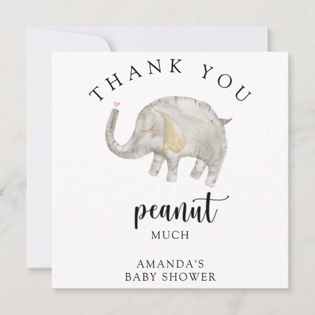 Vielen Dank an die Erdnuss Dankeskarte (Vorderseite)