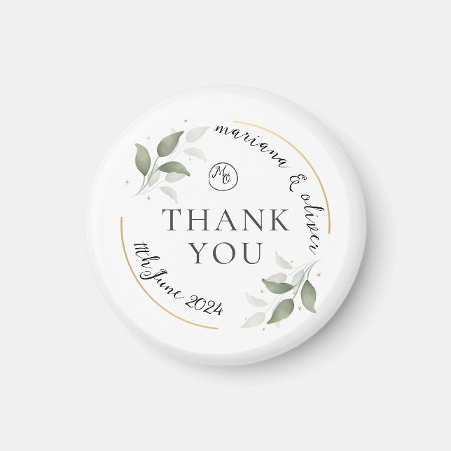 Vielen Dank an die ersten Gastgeschenke Hochzeiten Magnet (Vorne)