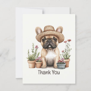 Vielen Dank an die französischen Bulldoggen Blume  Postkarte