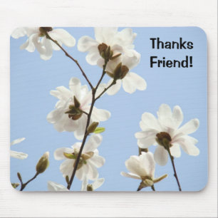 Vielen Dank an die Freundin Magnolia Blume Blue Sk Mousepad