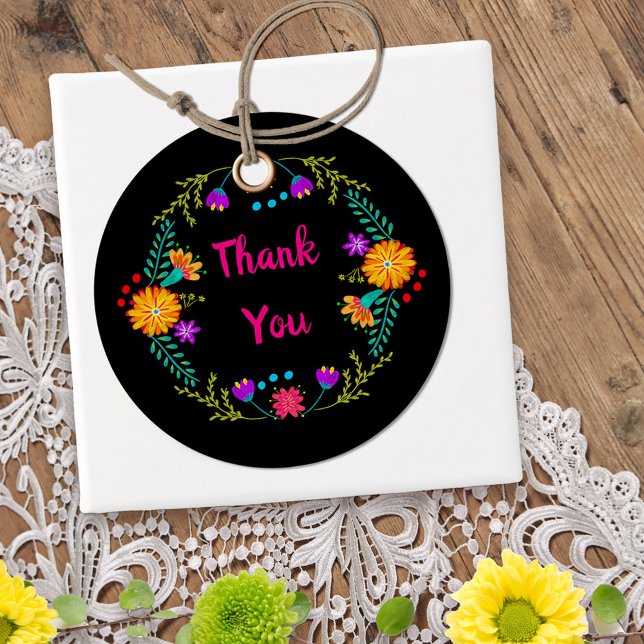 Vielen Dank an die mexikanische Fiesta Colorful Fo Geschenkanhänger (Thank you favor tags from my Mexican Fiesta Floral collection
)