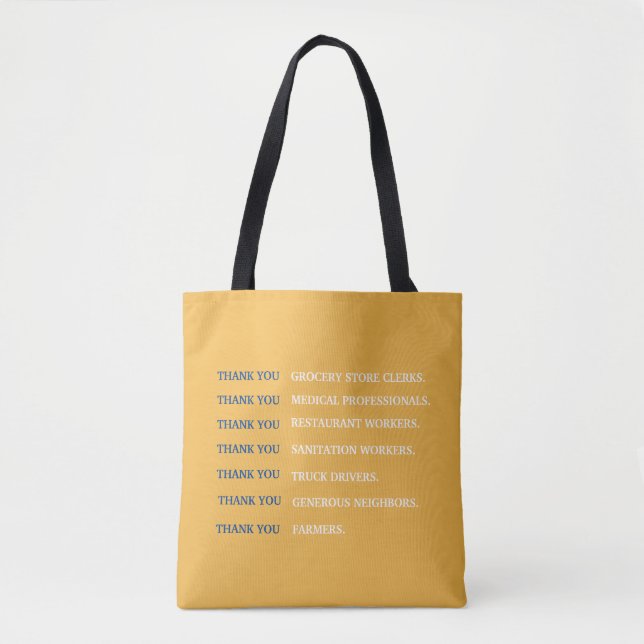 Vielen Dank an die Mitarbeiter COVID19 Tasche (Vorderseite)