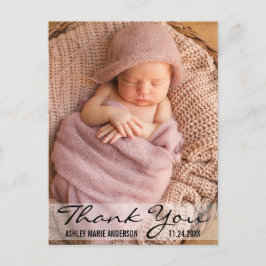Vielen Dank an die moderne Baby Birth Postcard Ankündigungspostkarte