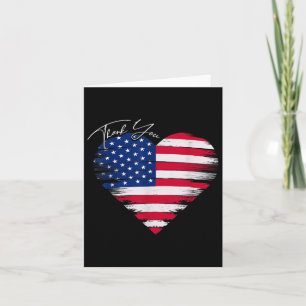 Vielen Dank an die Usa Flag Heart American Patriot Karte