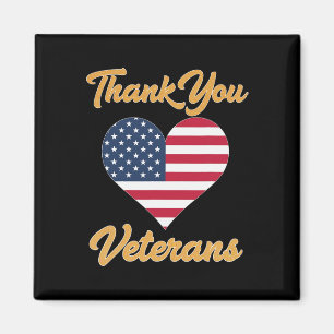 Vielen Dank an die Usa Flag Heart Veteran Patriot Magnet