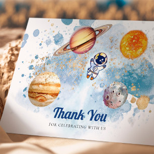 Vielen Dank an die Weltraumraketenplaneten Galaxy Dankeskarte