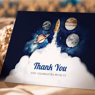 Vielen Dank an die Weltraumraketenplaneten Galaxy Dankeskarte