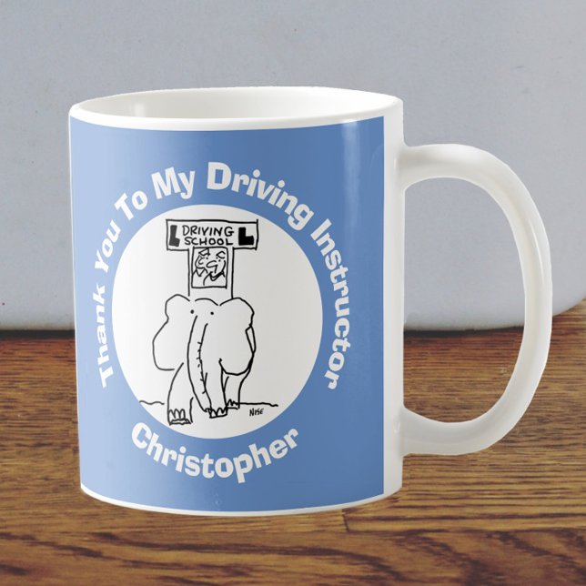 Vielen Dank an einen Autofahrer-Cartoon Kaffeetasse (Von Creator hochgeladen)