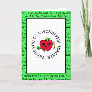 Vielen Dank an einen wunderbaren Lehrer-Empfang Karte
