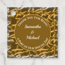 Vielen Dank an Gold Silver Crinkled Metal Wedding