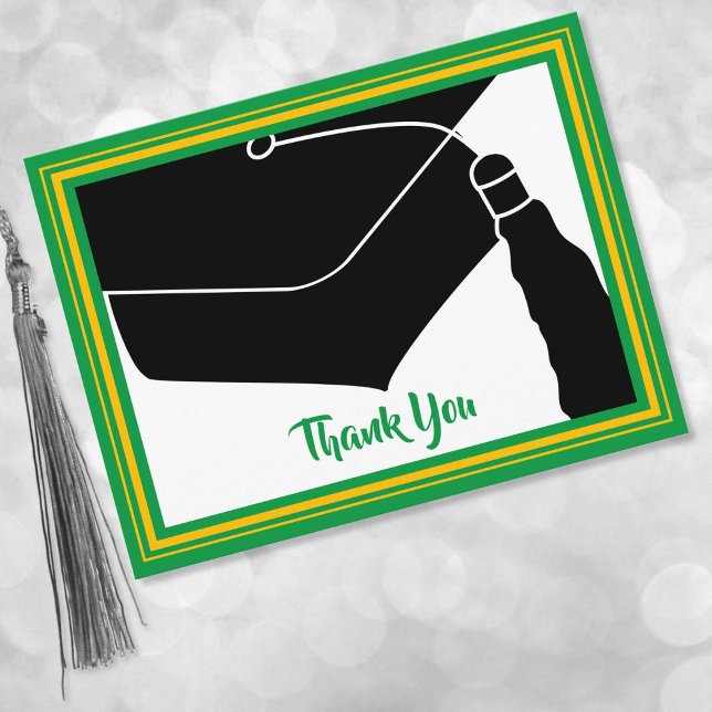 Vielen Dank an Grand Cap Green und Gold Postkarte (Von Creator hochgeladen)